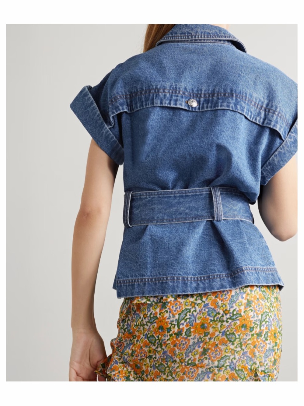 Veronica Beard Vistola lace-up denim jacket | Size Small NWT - Picture 3 of 8